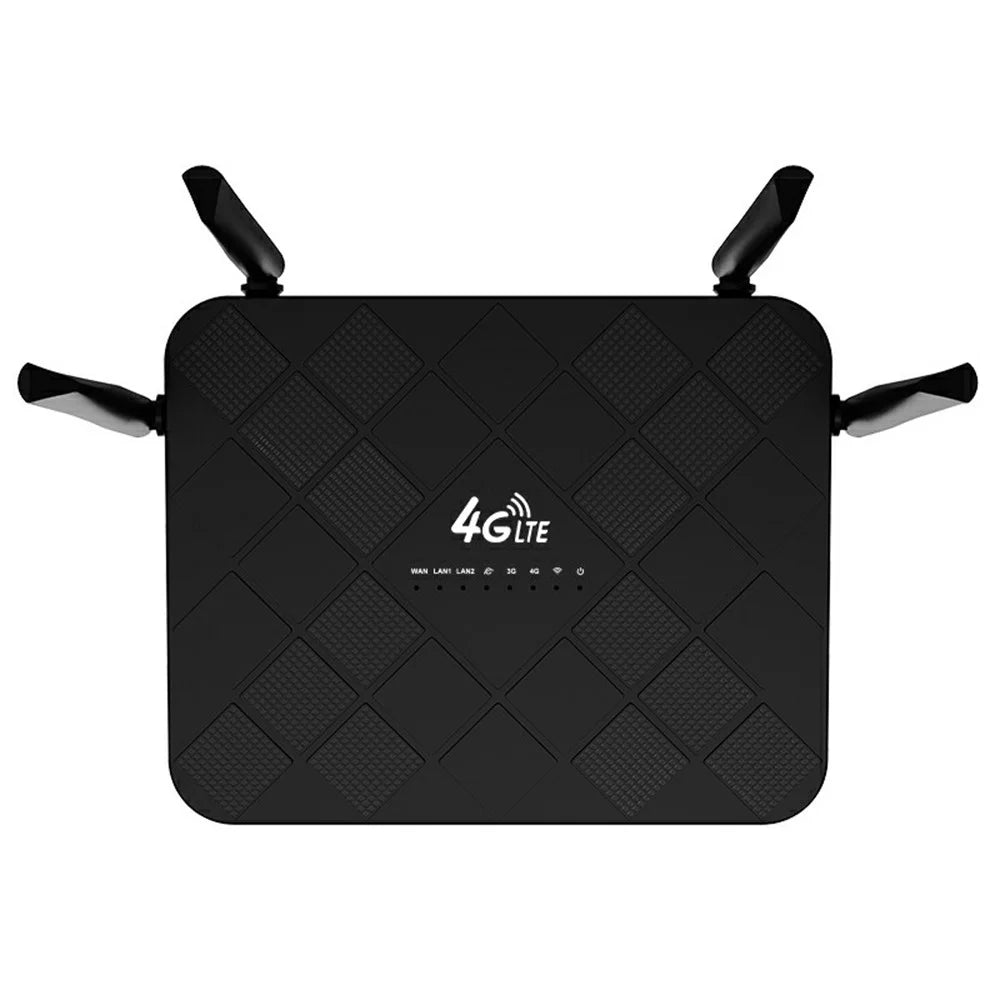 320M-E Eurasian Version CPE 3 Port Router SIM Card 4G LTE Wireless Network WiFi Home Office Router - US Plug - 2