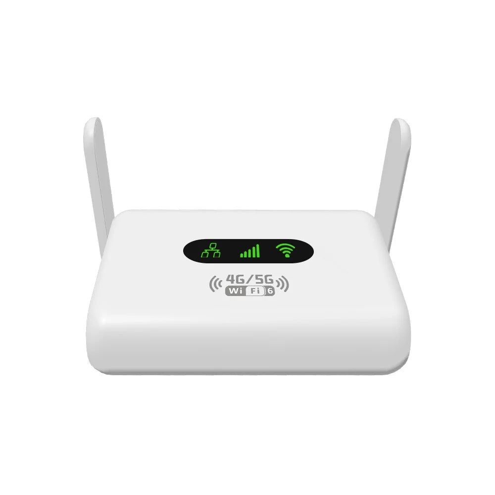Q30-E 4G LTE Router Foldable Antenna Portable WiFi 6 Hotspot with RJ45 Port and Nano SIM Card Slot, Eurasian Version - US Plug - 2
