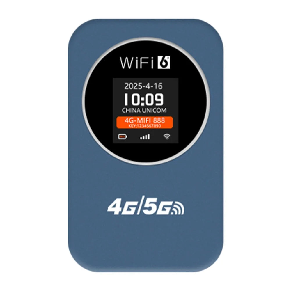Portable 4G LTE WiFi Router M32-E with SIM Card Slot / LCD Display / 3000mAh Battery for Travel / Outdoor, Europe / Asia Version - Blue - 1