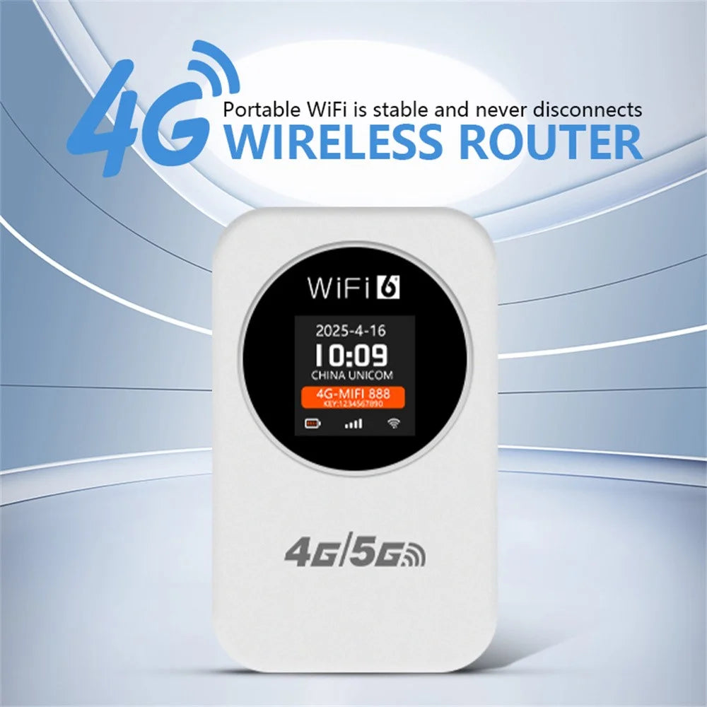 Portable 4G LTE WiFi Router M32-E with SIM Card Slot / LCD Display / 3000mAh Battery for Travel / Outdoor, Europe / Asia Version - Blue - 2