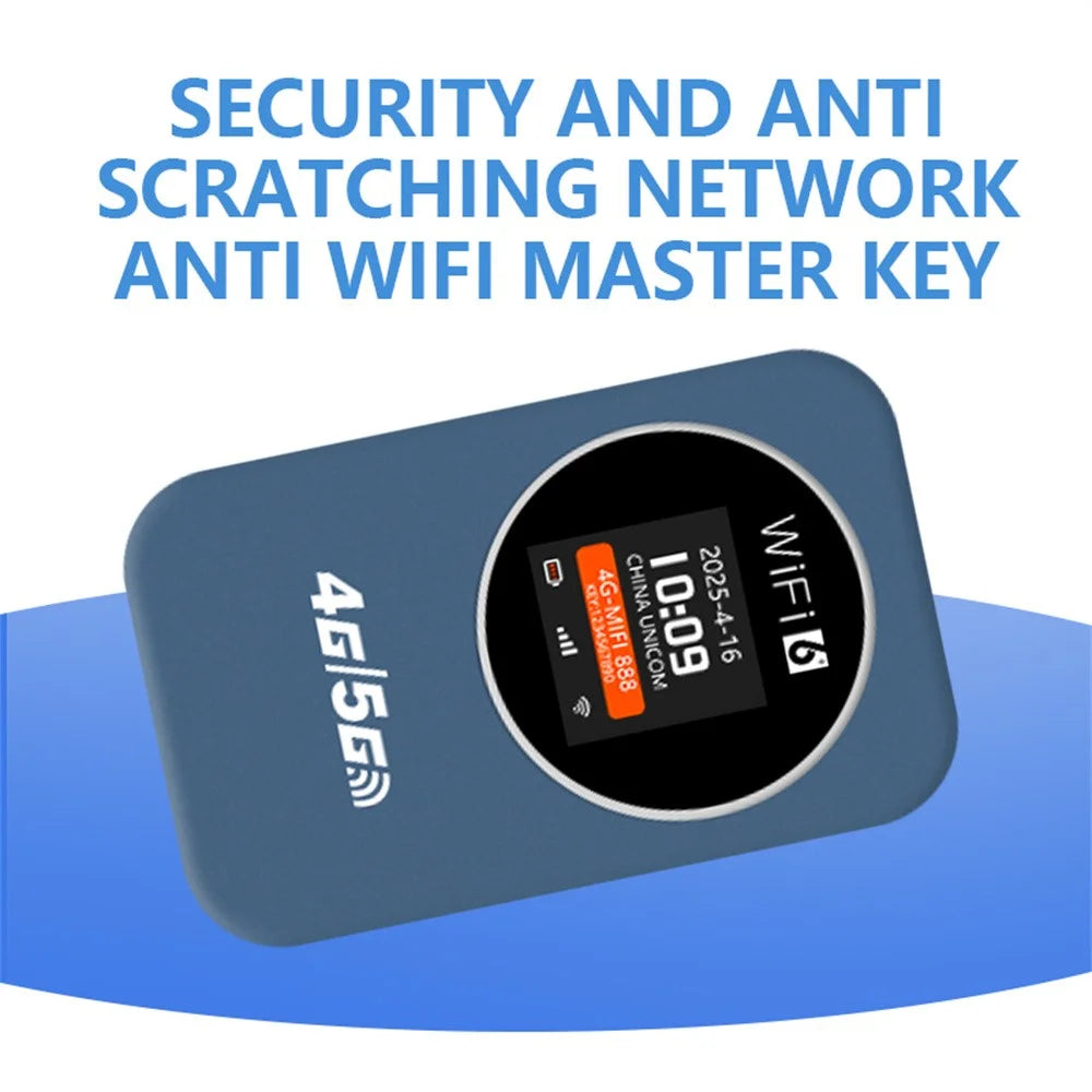 Portable 4G LTE WiFi Router M32-E with SIM Card Slot / LCD Display / 3000mAh Battery for Travel / Outdoor, Europe / Asia Version - Blue - 3