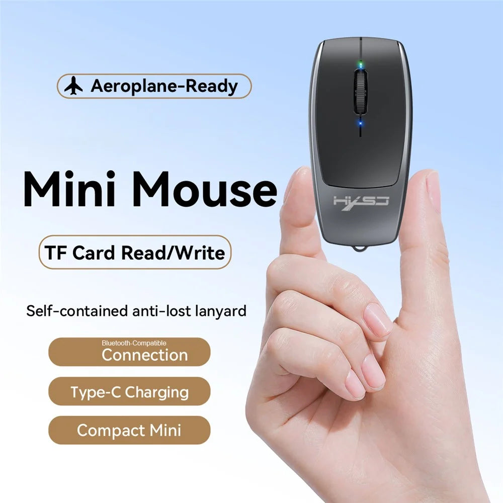 HXSJ M109 2 in 1 For Windows / MacOS / Linux 3 DPI Adjustable Bluetooth-compatible Wireless Mouse TF Card Reader - Grey - 6