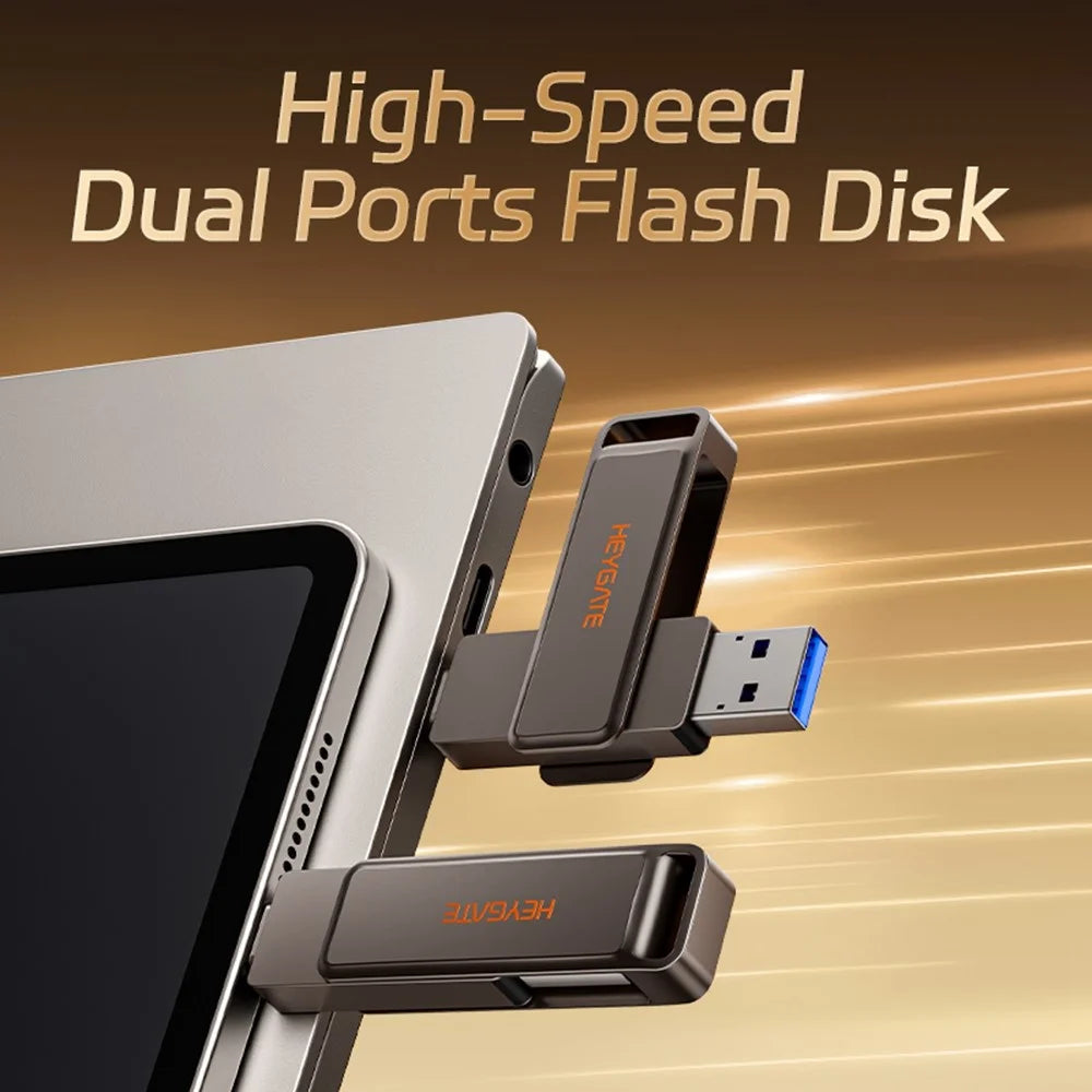 HEYGATE L1 64GB USB Flash Drive Dual Interface USB 3.0 Type-C 100MB / s High Speed Memory Stick for Phone PC Laptop - 4