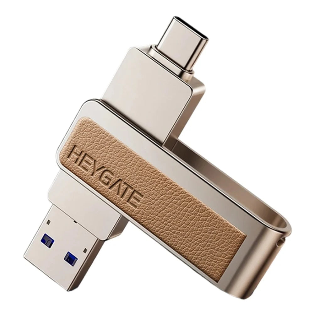 HEYGATE L2 256GB 2-in-1 USB 3.0 Flash Drive Dual Interface USB-A Type-C 100MB / s High Speed Memory Stick U Disk for Phone PC Laptop - 1