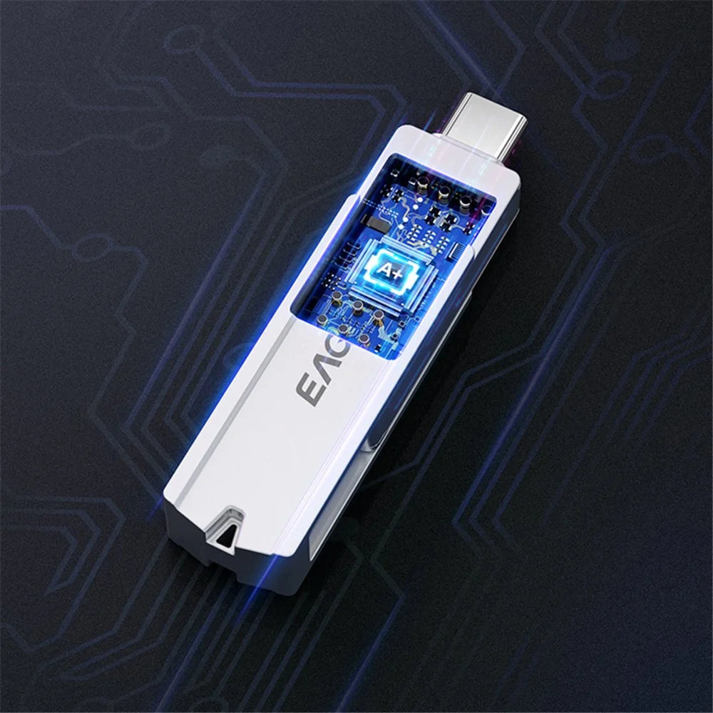 EAGET CF22 128GB Zinc Alloy Memory Stick for Type-C Phone Tablet Laptop Type C+USB 3.0 Flash Drive - 5