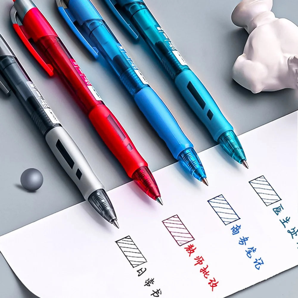 DELI S08 12Pcs Gel Pens Smooth Writing 0.5mm Bullet Tip Student Pen - Black - 5