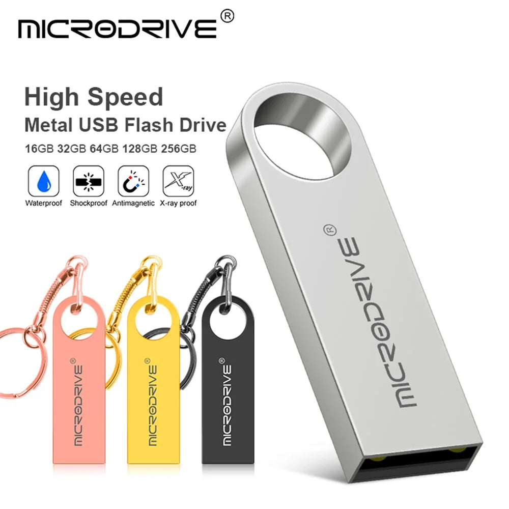 MICRODRIVE E9 128GB USB 2.0 Metal Flash Drive Computer Laptop U-disk - Pink - 7