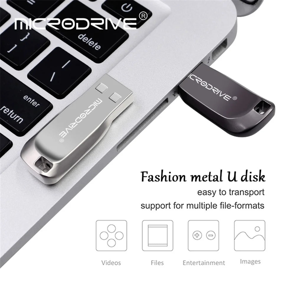 MICRODRIVE CZ50 64GB Metal Data Storage Thumb Stick USB 2.0 Flash Drive - Black - 4
