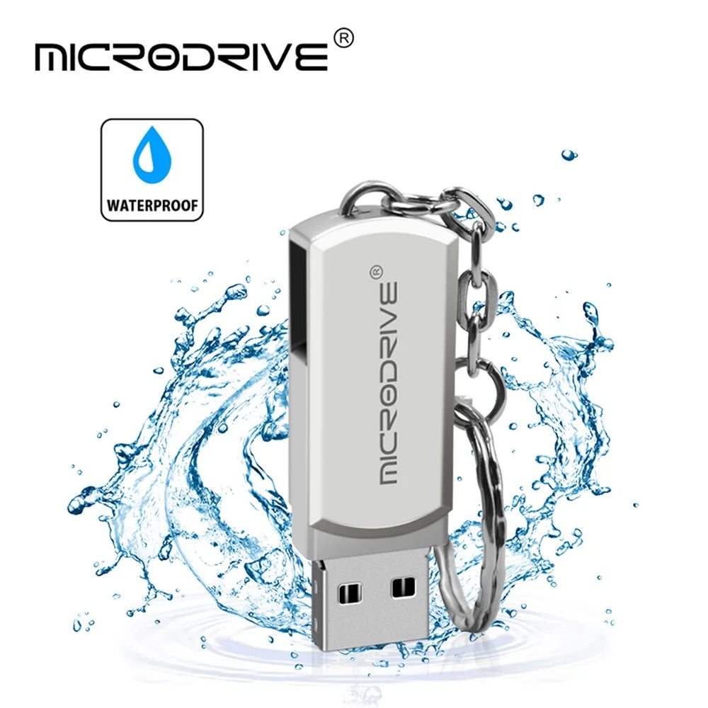 MICRODRIVE 8GB Computer Thumb Drive USB Stick Key Ring Design USB 2.0 Flash Drive - Grey - 5