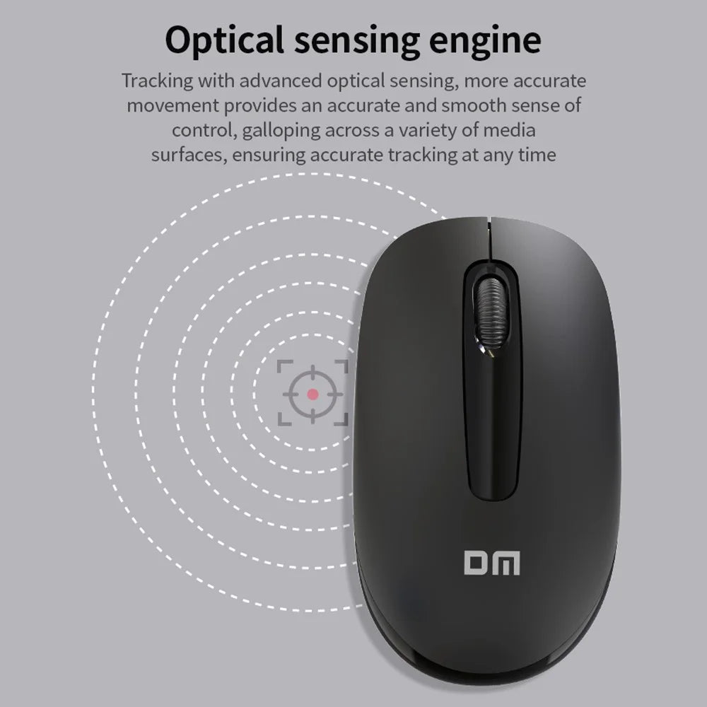 DM K6 Slim Mouse 2.4GHz Wireless Business Working Mouse (without Battery) - 5