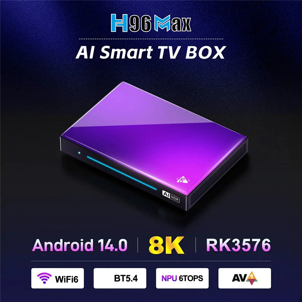 H96 Max M9 Set Top Box Android 14.0 8GB RAM 128GB ROM WiFi6 1000M LAN BT5.4 TV Box - US Plug - 4