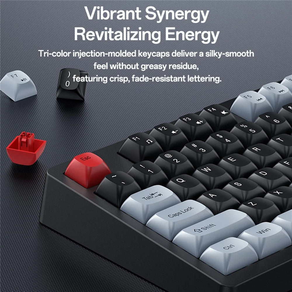 YESIDO KB44 104 Keys Wired Keyboard with RGB Backlight Low Noise Mechanical Keyboard, English Version - 5