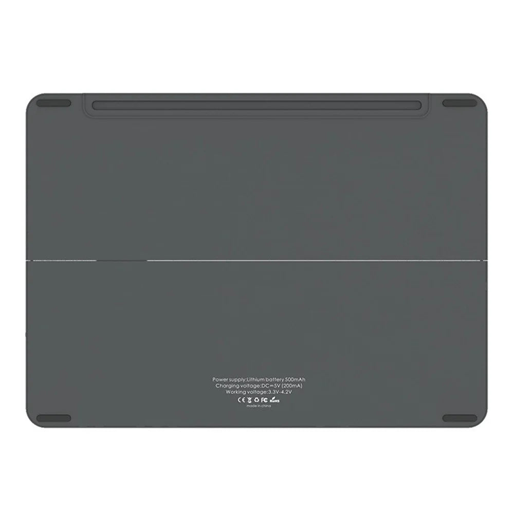 iBOX 11 Bluetooth-compatible Keyboard Foldable Leather Case Stand with Touchpad Wireless Keyboard for Tablet - Grey - 2