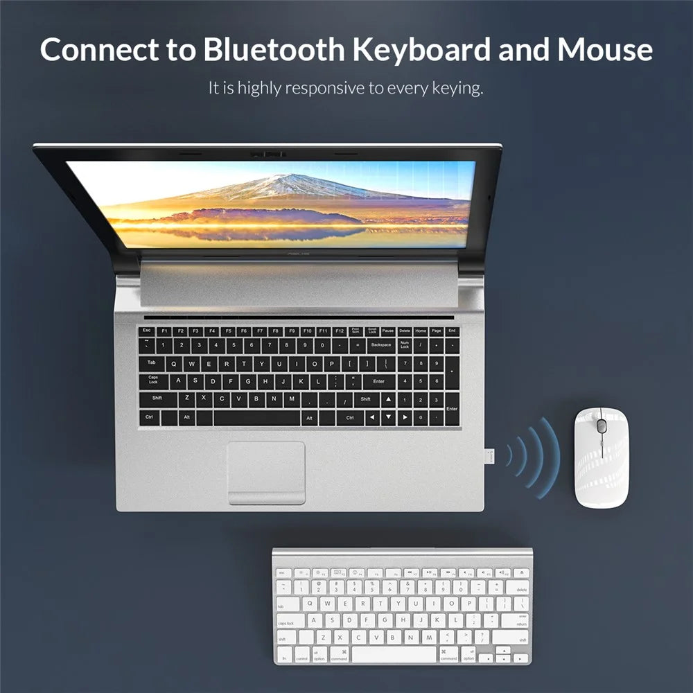 ORICO BTA-508 USB Bluetooth-compatible 5.0 Adapter Mini Wireless Dongle for PC Laptop - Black - 6