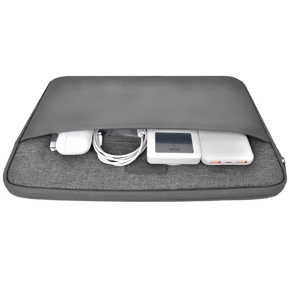 WIWU 14-inch Minimalist Laptop Bag Waterproof Notebook Protective Sleeve - Grey - 3