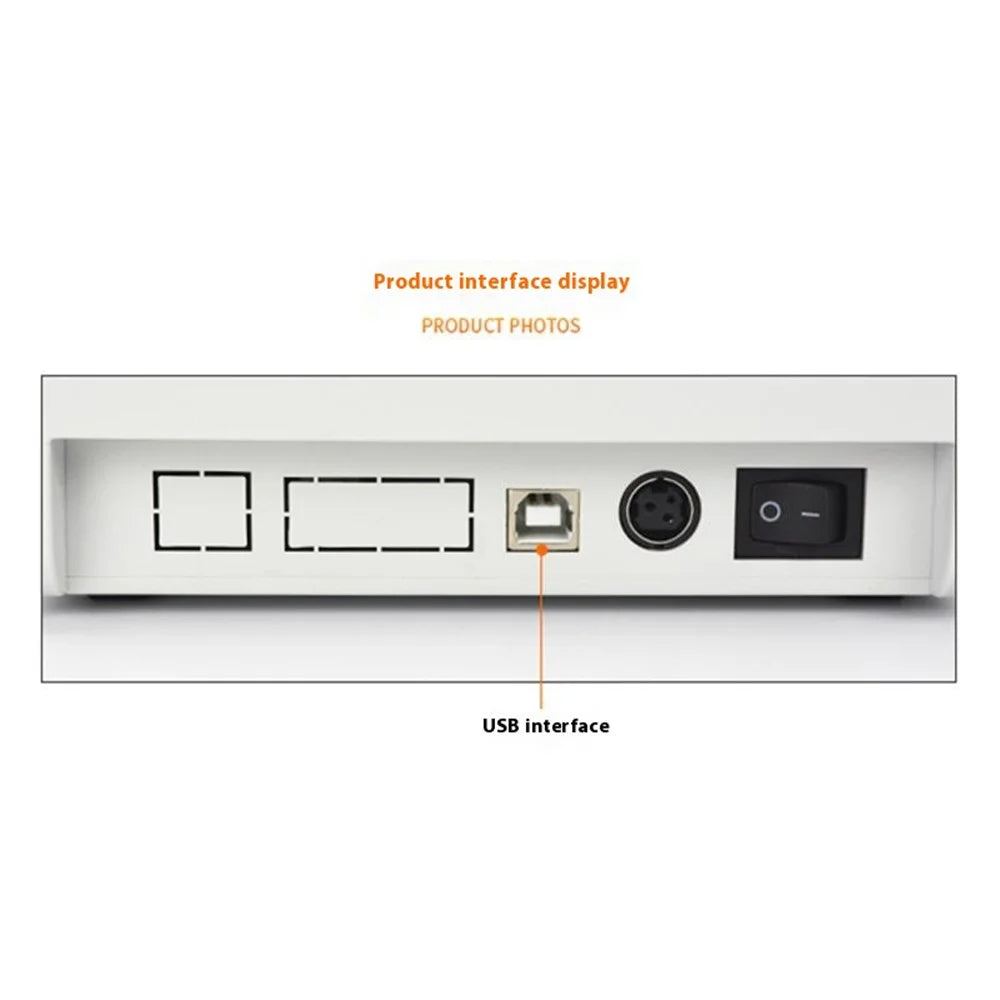 TP403 180mm / s Fast Printing Desktop Thermal Printer Barcode Label Printer, USB+Bluetooth-compatible Version - US Plug - 3