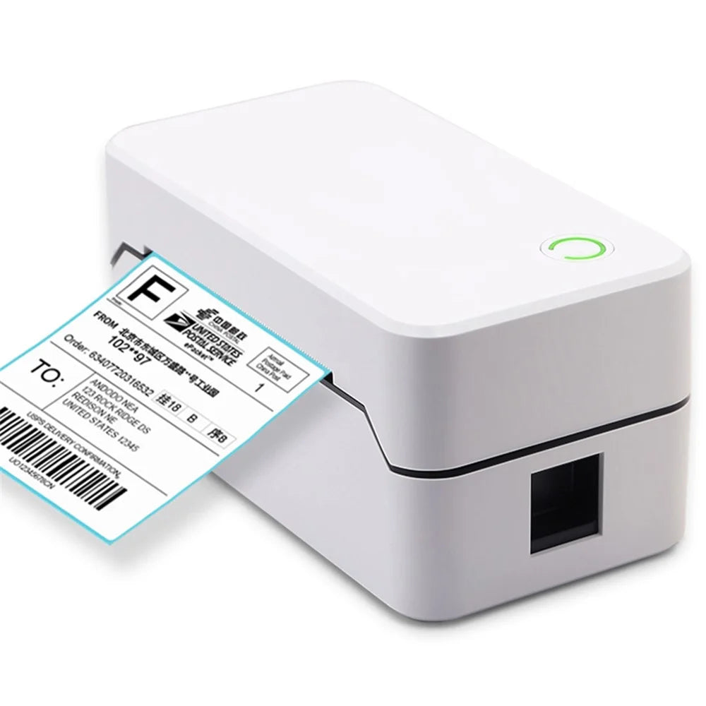 TDL407H Desktop Thermal Label Printer Barcode Printing Machine, USB + Bluetooth-compatible Version - US Plug - 1