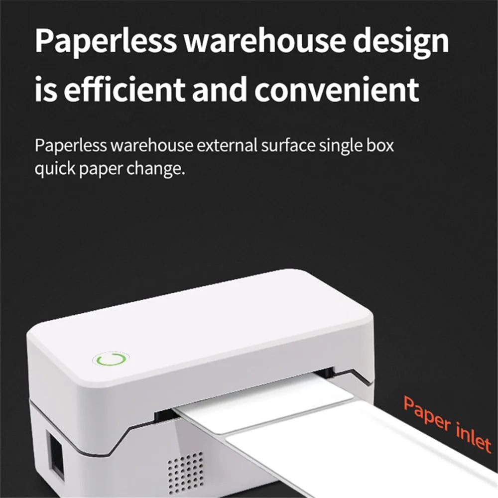 TDL407H Desktop Thermal Label Printer Barcode Printing Machine, USB + Bluetooth-compatible Version - US Plug - 5