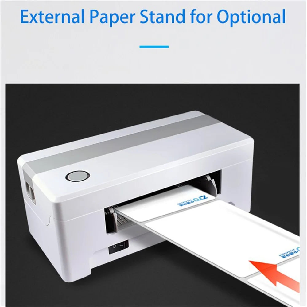 TDL406 Desktop Thermal Label Printer Barcode Sticker Maker Machine, USB + Bluetooth-compatible Version - US Plug - 7