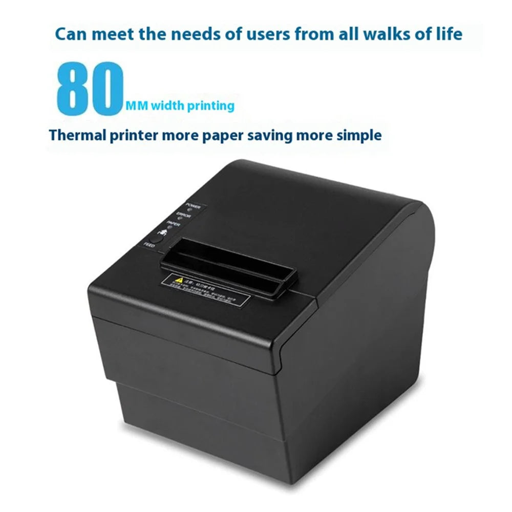 80370 USB+Bluetooth-compatible Thermal Label Printer 80mm Printing Width Receipt Printing Tool - US Plug - 2