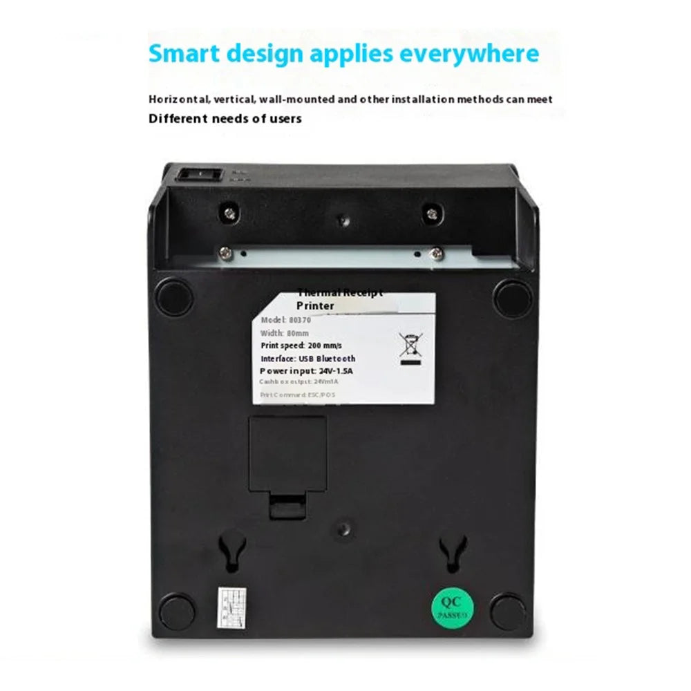 80370 USB+Bluetooth-compatible Thermal Label Printer 80mm Printing Width Receipt Printing Tool - US Plug - 3