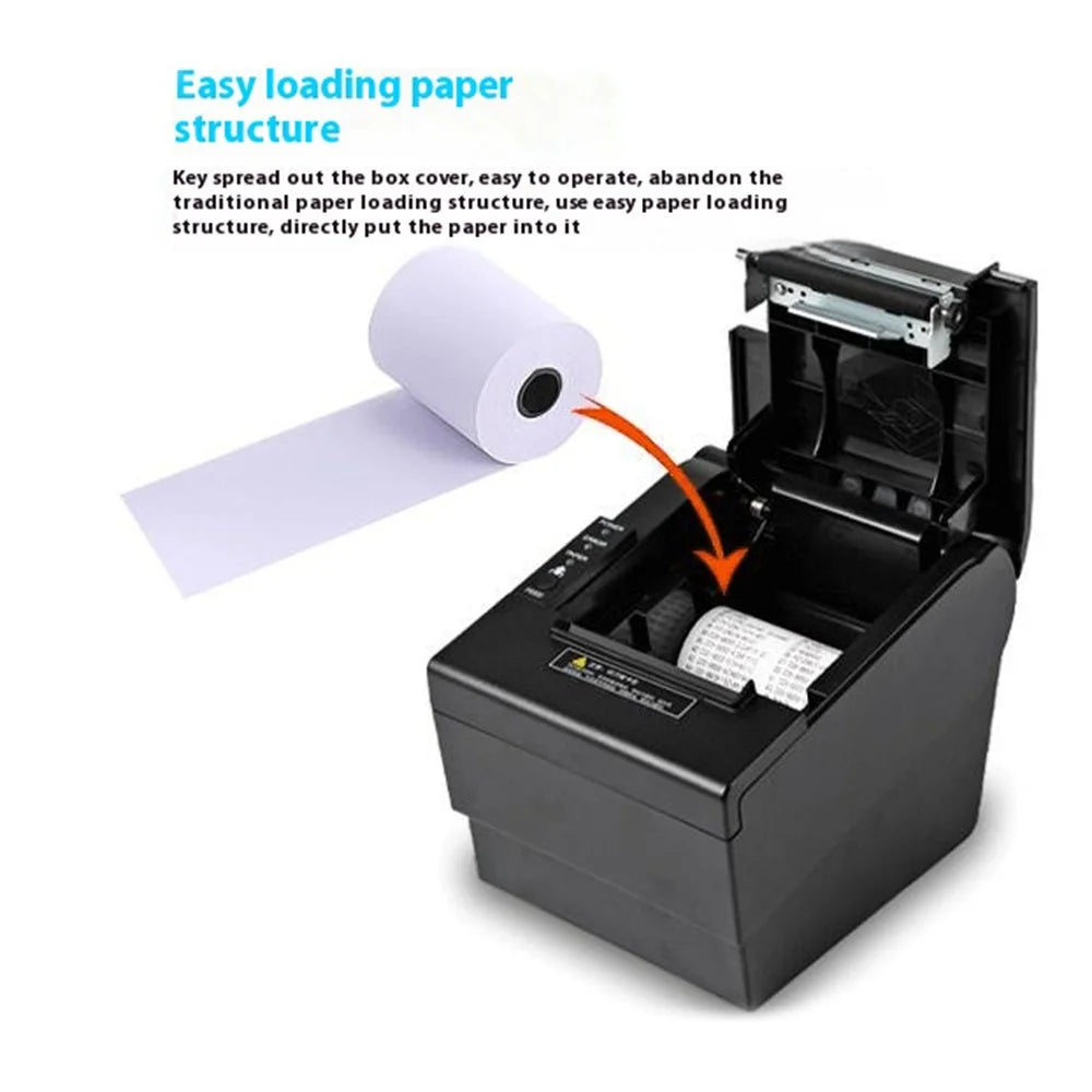 80370 USB+Bluetooth-compatible Thermal Label Printer 80mm Printing Width Receipt Printing Tool - US Plug - 7