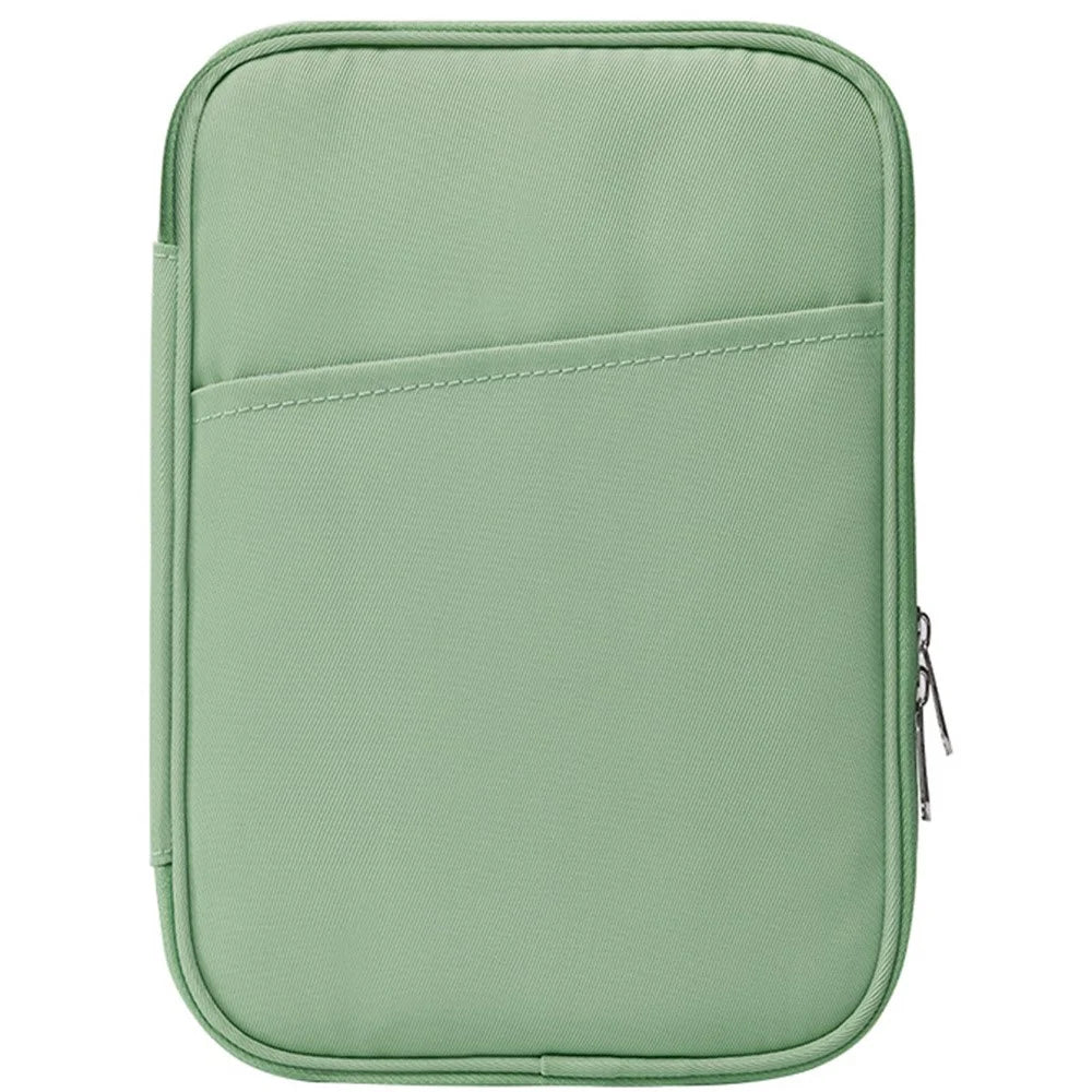 For 7-8 inch E-Reader Carrying Case Polyester Splash-Proof Portable Tablet Sleeve Bag - Green - 1