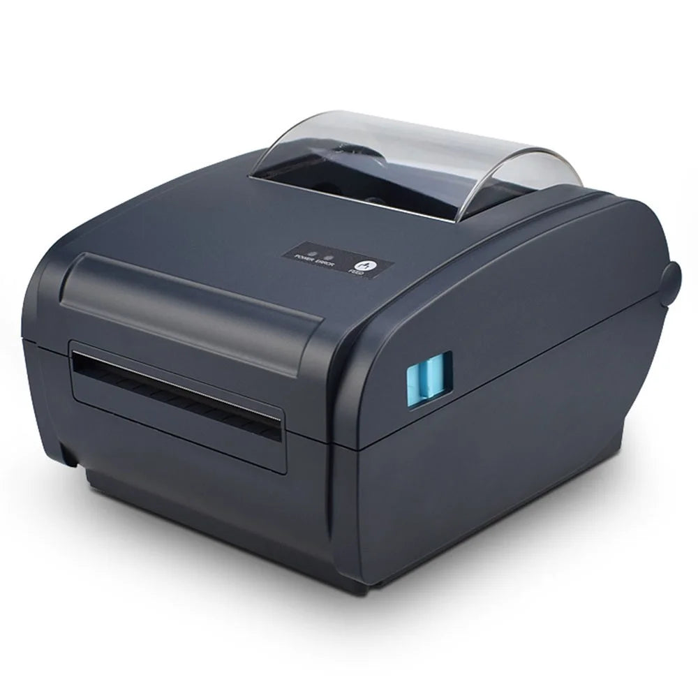 ZJ-9210 110mm Thermal Label Printer Portable Mini Label Printer USB + Bluetooth-compatible Interface - Black / US Plug - 1