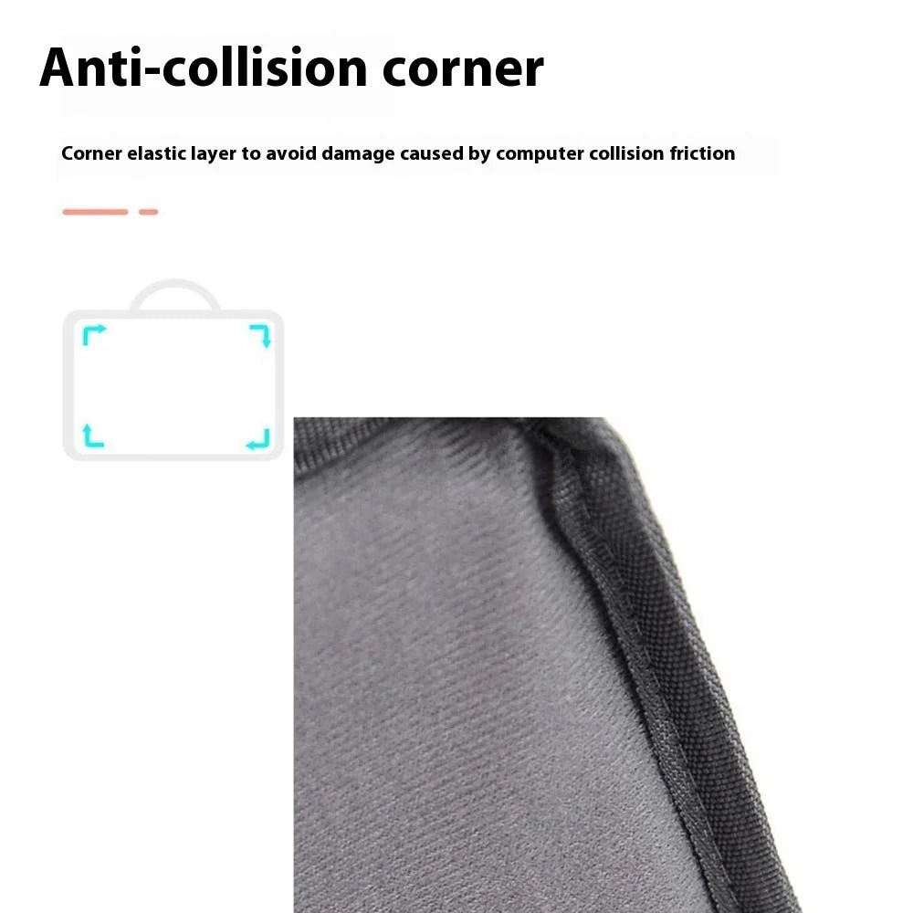 For 11-12 inch Laptop Bag Vertical Water Resistant Nylon Protective Case With Zipper Pocket 31 x 21 x 3CM - Black - 6