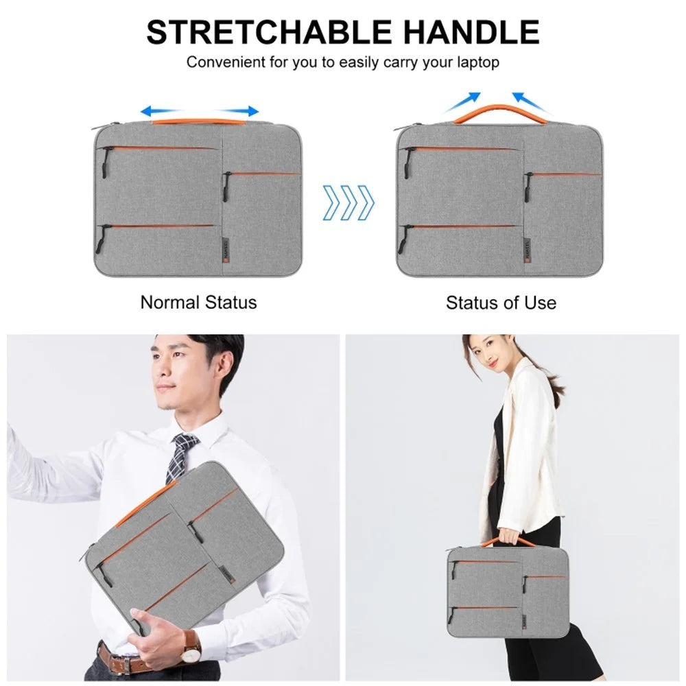 HAWEEL HWL2166 Zipper Briefcase Laptop Bag with Handle for 15inch Notebook Computer - Grey - 5
