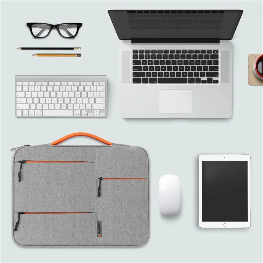 HAWEEL HWL2166 Zipper Briefcase Laptop Bag with Handle for 15inch Notebook Computer - Grey - 6
