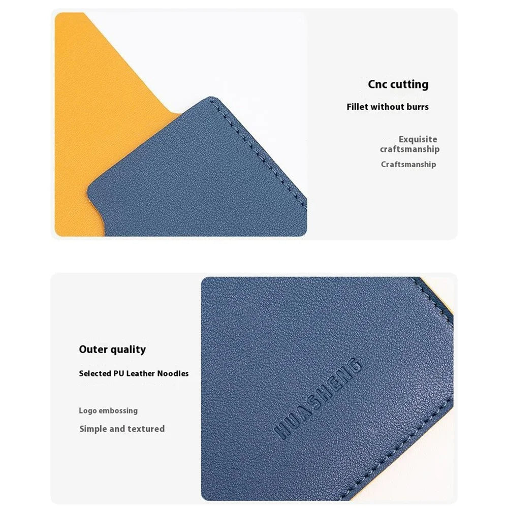 HUASHENG For 11 Inch Notebook Bag Ultra Thin Non Magnetic PU Leather Horizontal Laptop Sleeve - Navy Blue - 7