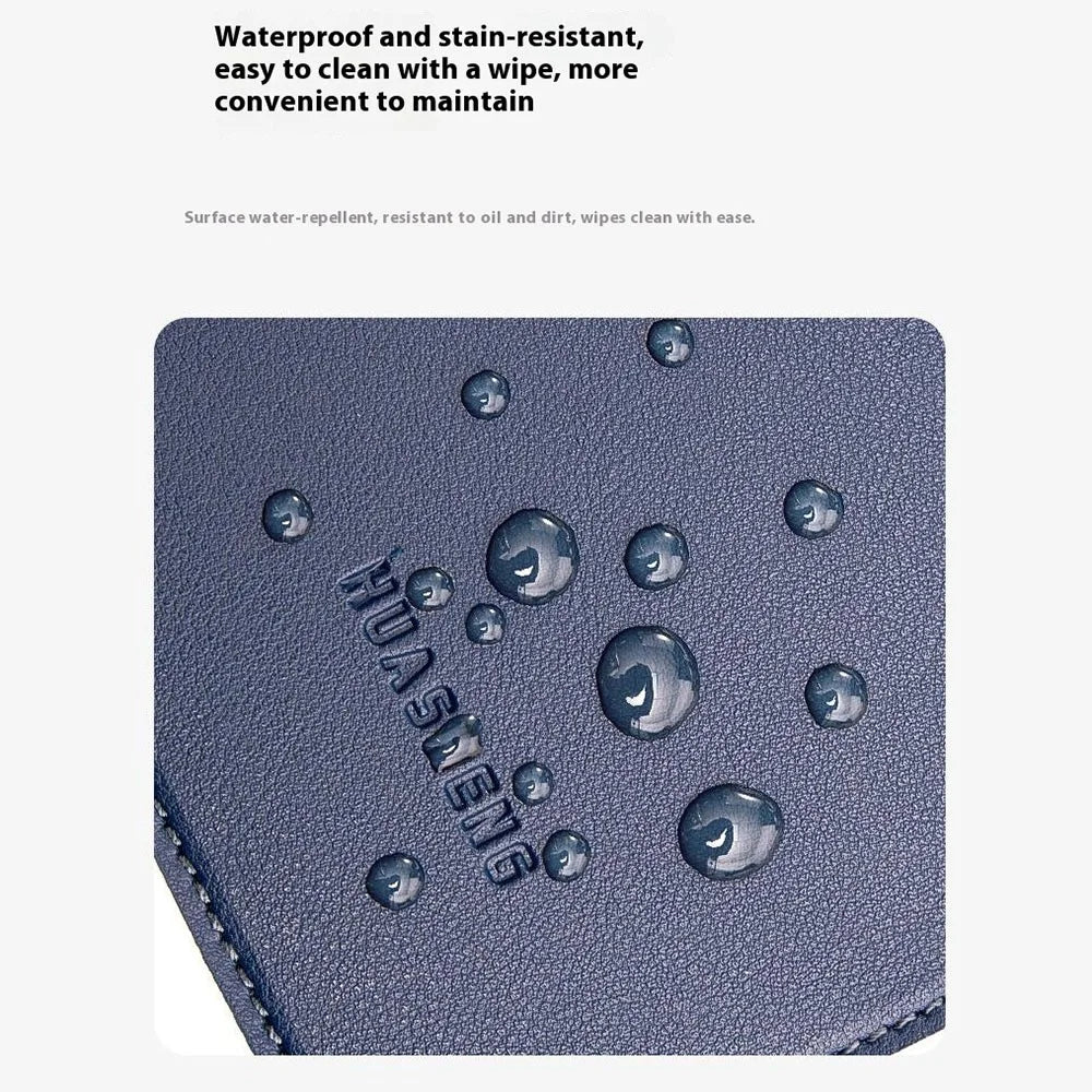 HUASHENG Vertical Protective Case for 11 Inch Laptop Sleeve Double-Sided PU Leather Notebook Bag - Navy Blue - 4