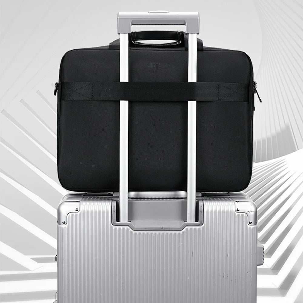 COOLBELL CB-2131 Laptop Bag 15 Inch Business Briefcase Messenger Bag Trolley Sleeve for Men Commute / Travel - Black - 7