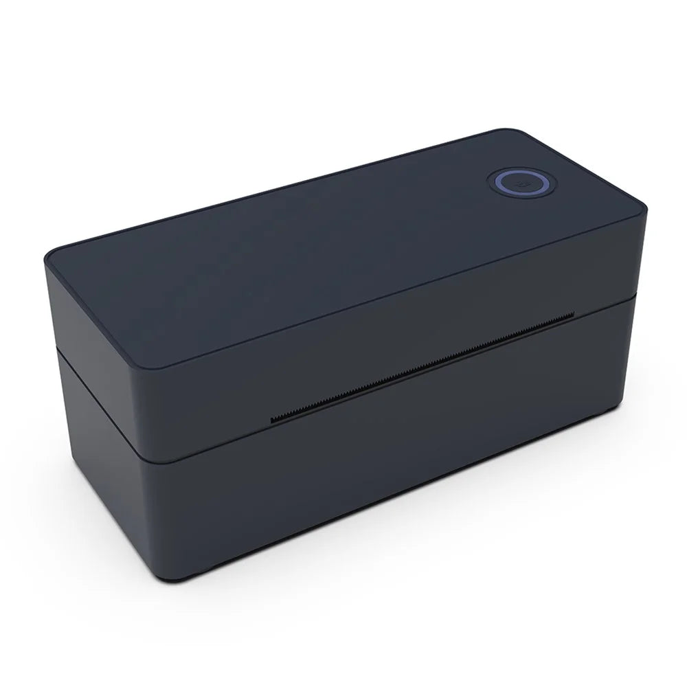 ZJ-9260 110mm Paperless Label Printer Bluetooth-Compatible 160mm / s 203DPI Direct Thermal Printer with USB Port and Stand - US Plug / Black - 1