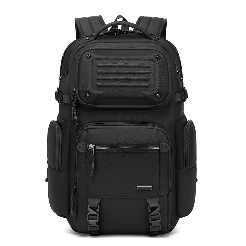 OZUKO 9891 26L Business Backpack Waterproof Anti-theft Laptop Bag for 16 Inch Notebook Travel School Bag - Black - 1