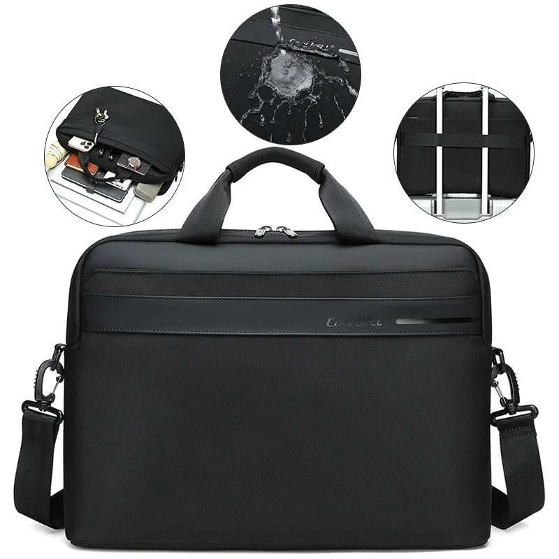 COOLBELL CB-2133 Business Laptop Bag for 15.6 inch Notebook Waterproof Briefcase Messenger Bag - Black - 3