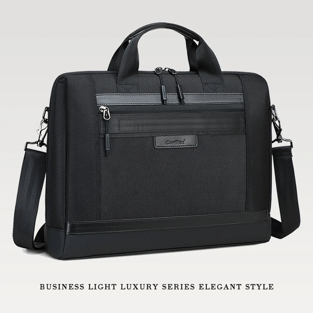 COOLBELL CB-2136 15.6 Inch Laptop Bag Men Business Briefcase Waterproof Notebook Carrying Bag - Black - 2