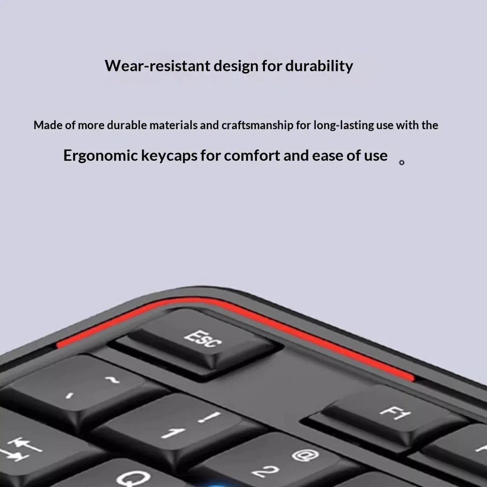 ERAZER KM201 104 Keys Wired Keyboard 1600DPI Ergonomic Mouse Combo Set for Office Gaming (Invested By Lenovo) - Black - 4