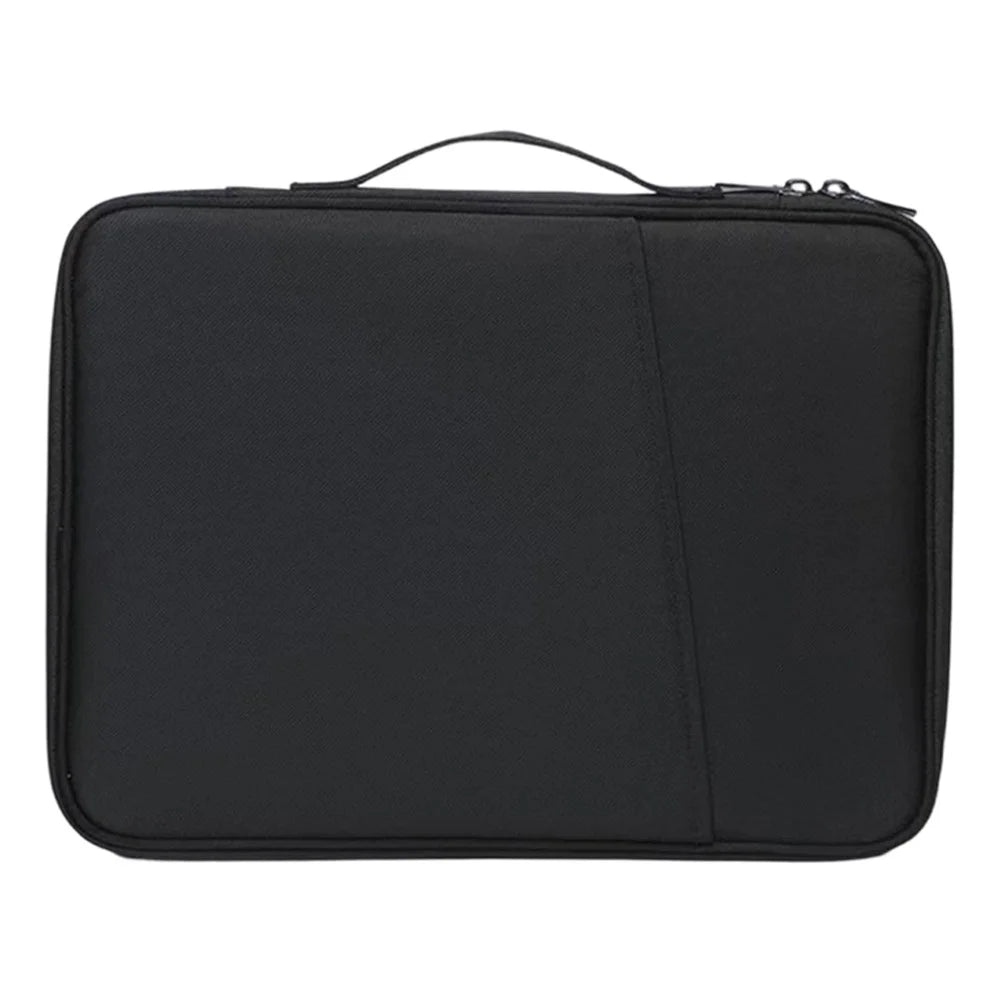 Laptop Bag for 15.6 Inch Notebook Tablet Computer Portable Carrying Case Multi-Pocket Storage Organizer Bag - Black - 1
