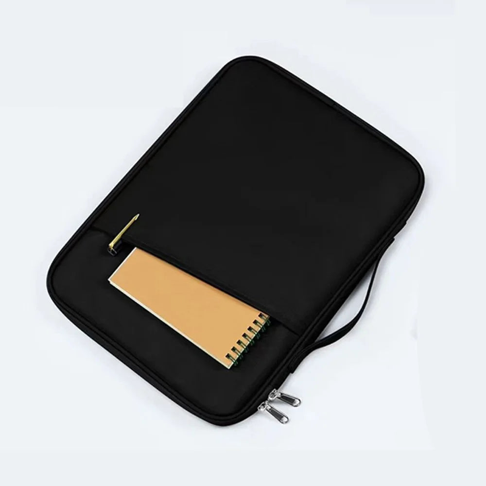 Laptop Bag for 15.6 Inch Notebook Tablet Computer Portable Carrying Case Multi-Pocket Storage Organizer Bag - Black - 4