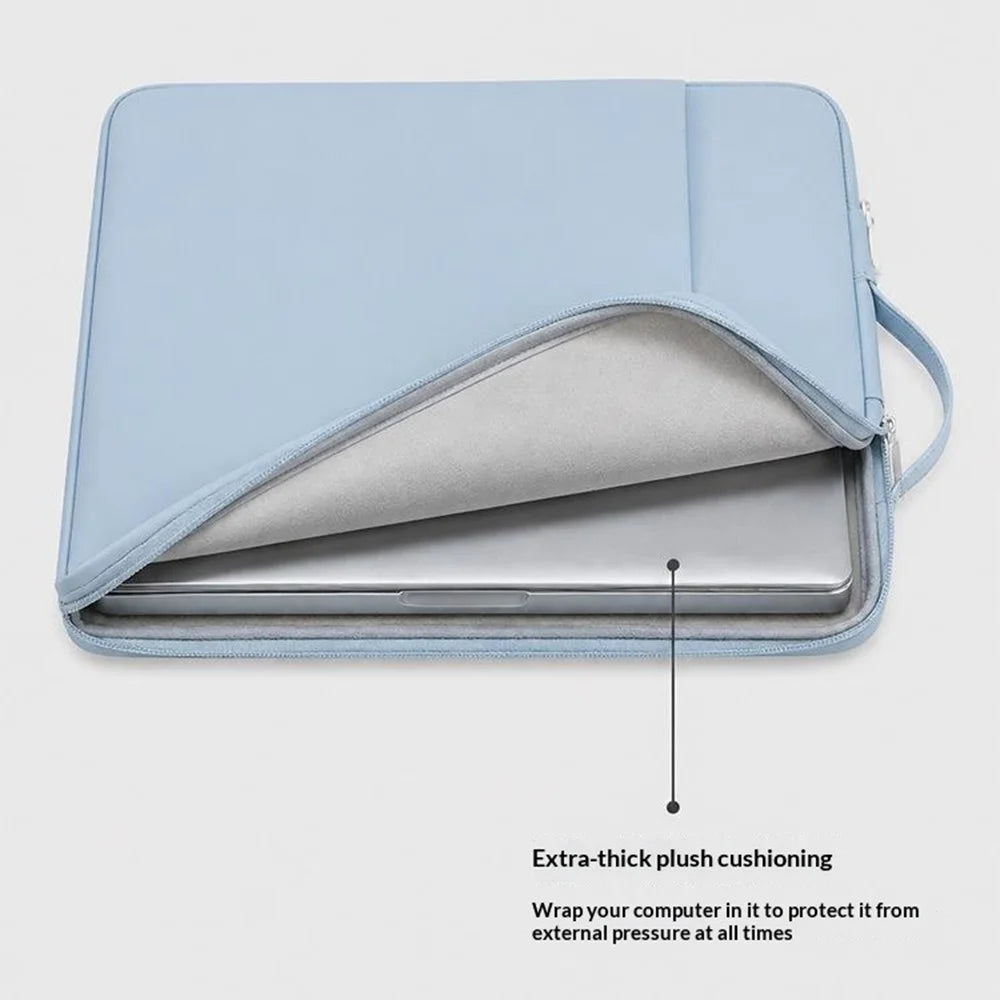 Multi-Function Laptop Sleeve Bag for 11-13 inch Notebook Tablet Portable Handle Waterproof Shockproof Storage Case - Blue - 3