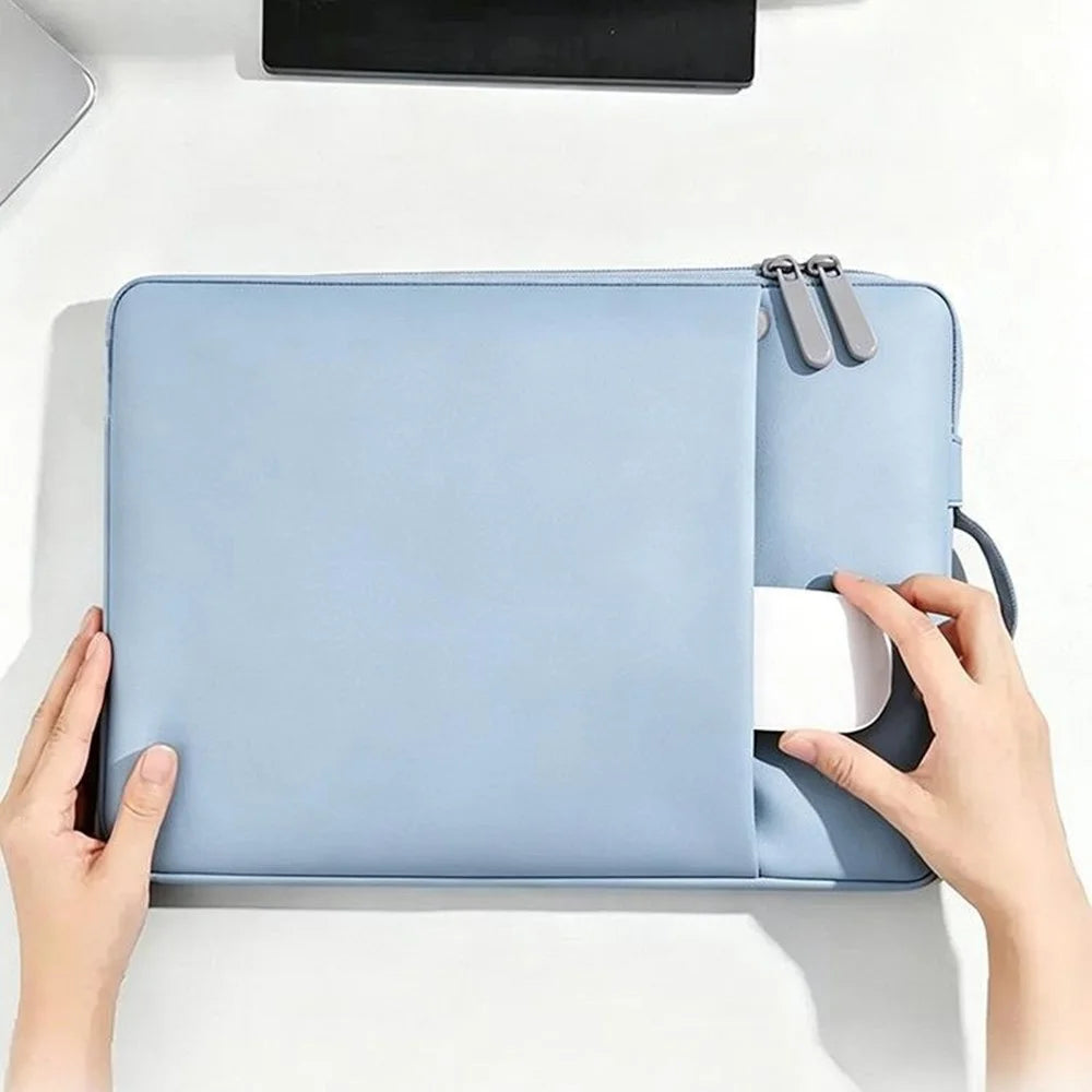 Multi-Function Laptop Sleeve Bag for 11-13 inch Notebook Tablet Portable Handle Waterproof Shockproof Storage Case - Blue - 5