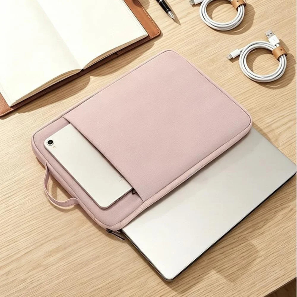 Laptop Sleeve Case for 11-13 inch Notebook Computer Lightweight Portable Carrying Bag with Handle - Pink - 3