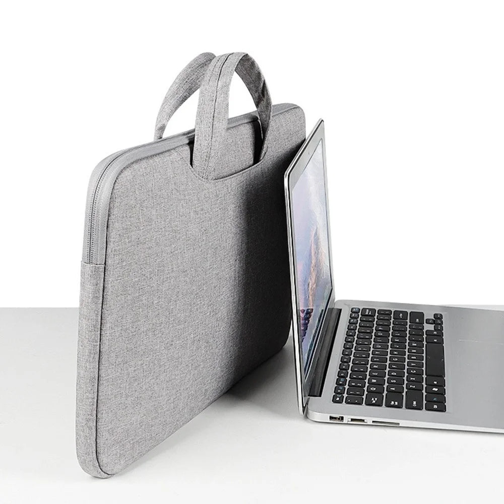 Portable Laptop Bag 14.1-15.4 inch Oxford Fabric Waterproof Computer Case Protective Sleeve - Grey - 4