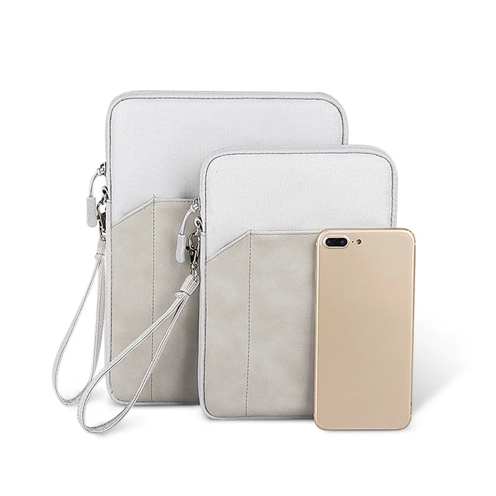 ND00S Shockproof Bag Sleeve Case Cover with Pen Pocket for iPad mini 7.9-8 Inch Tablet - Dark Grey - 3