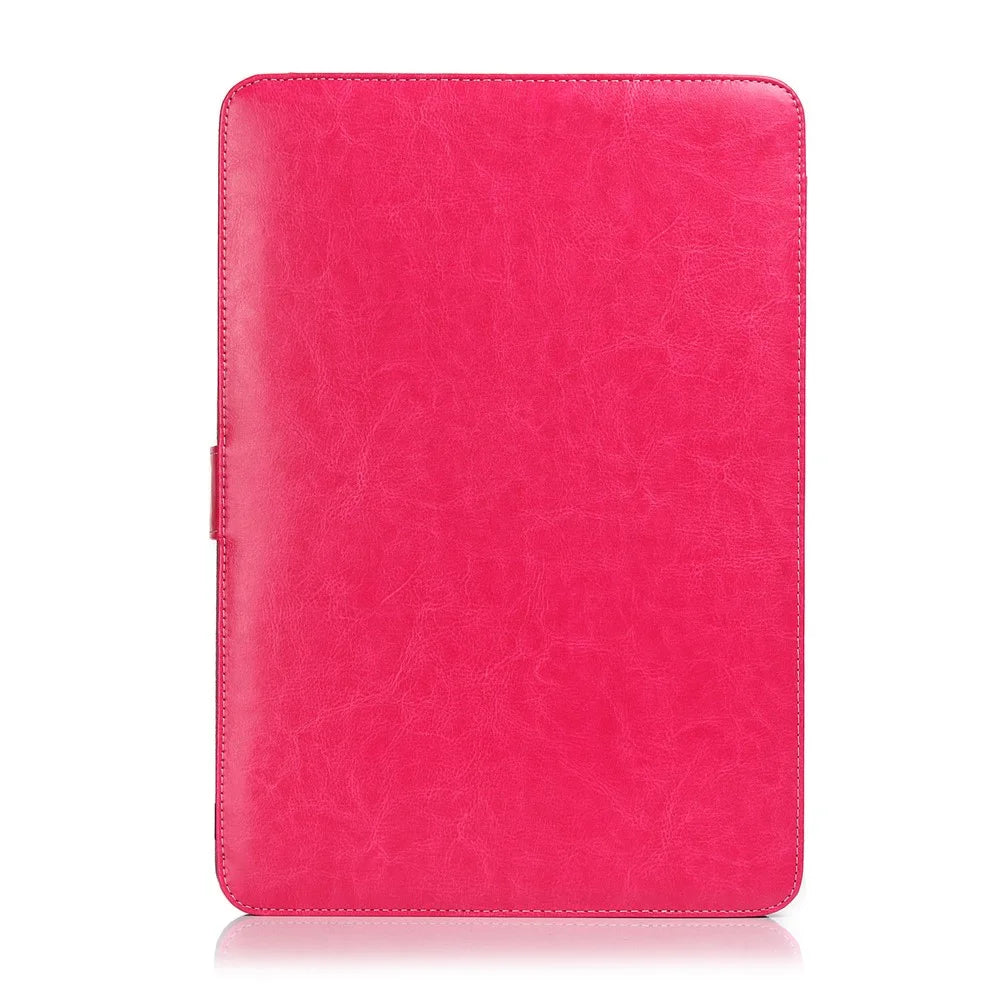 Laptop Sleeve Protective Folio Book PU Leather Cover for MacBook Pro 16.2'' 2021 (A2485) - Rose - 2