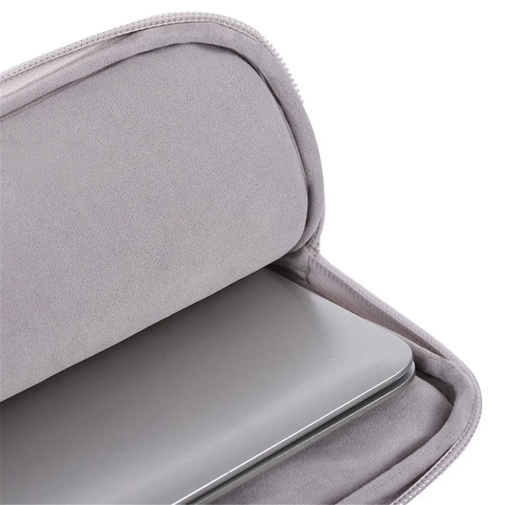 CANVASARTISAN H2-12 Flower Pattern Soft Lining Laptop Protective Sleeve Carrying Bag for 12-inch Notebook - Khaki - 5
