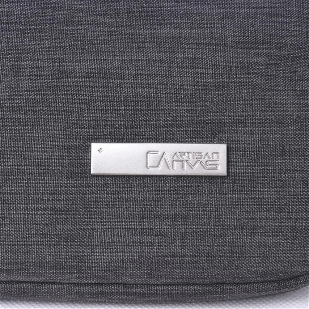 CANVASARTISAN L2-02 Shockproof Laptop Storage Case Slim Light PU Leather Carrying Bag for 12-inch Notebook - Dark Grey - 2