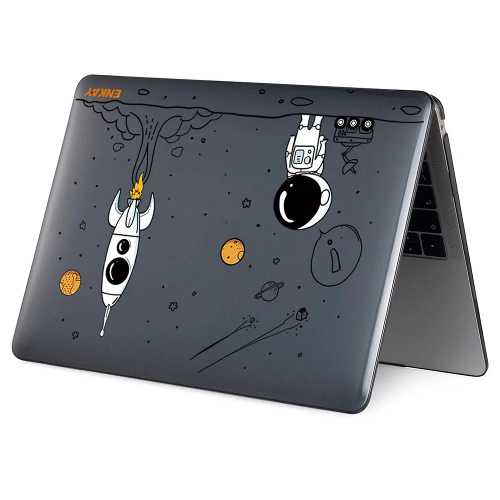 ENKAY HAT PRINCE for MacBook Air 13 inch (2020) A2179/A2337 Lightweight Cute Pattern Design Laptop Hard Protective Case Polycarbonate Notebook Protection Cover - Astronaut No.1 - 3